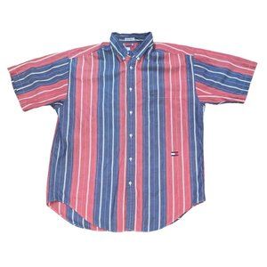 Vintage Tommy Hilfiger Men’s Dress Shirt Large Striped 90’s